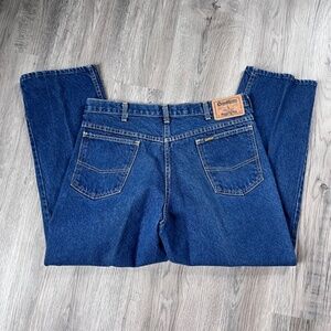 Vtg Oshkosh B'gosh Jeans Mens 36x28 5-Pocket Cotton Denim Dark Blue Made in USA